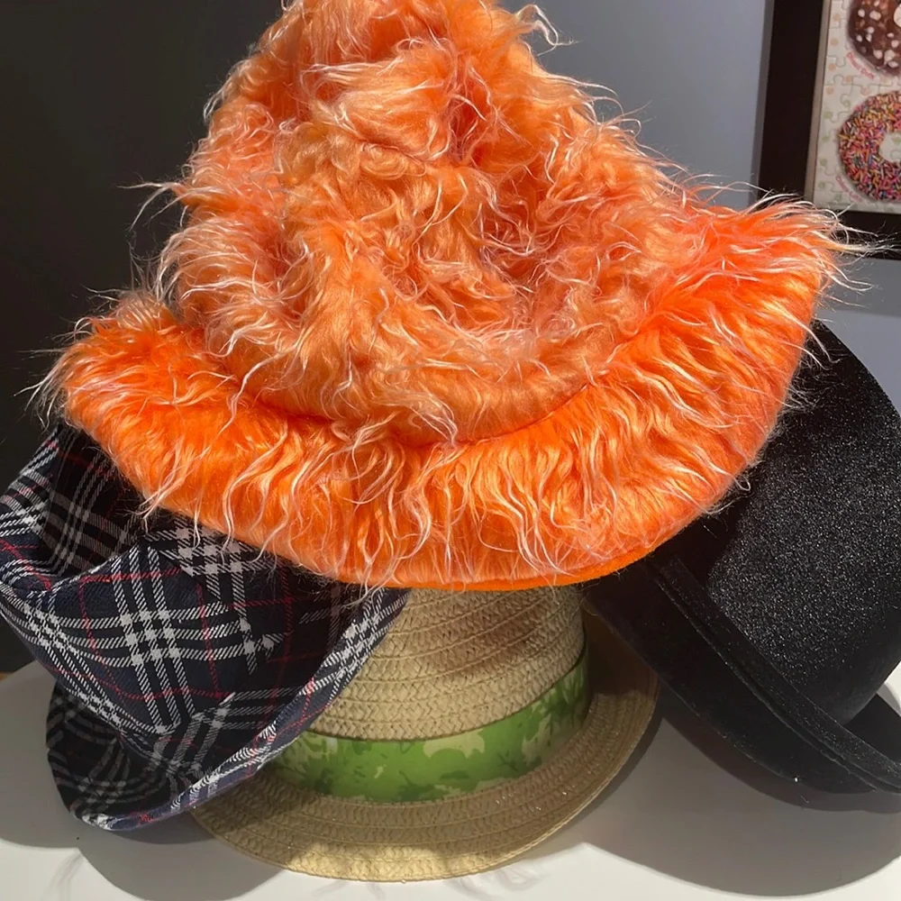 Bundle of 4 costume hats. Assorted styles.
